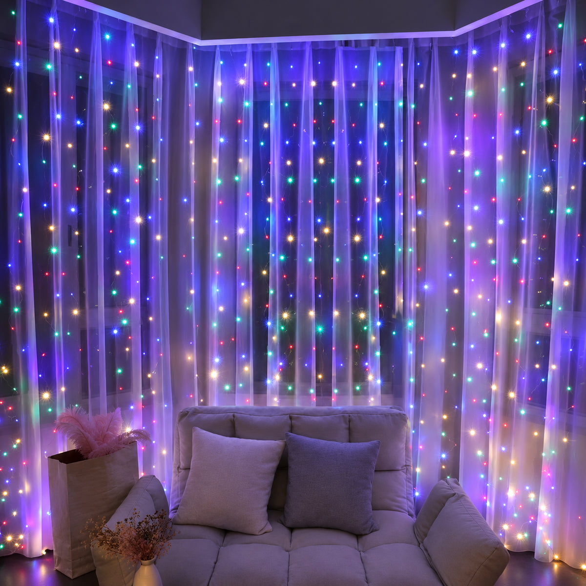Remote Window Curtain Lights