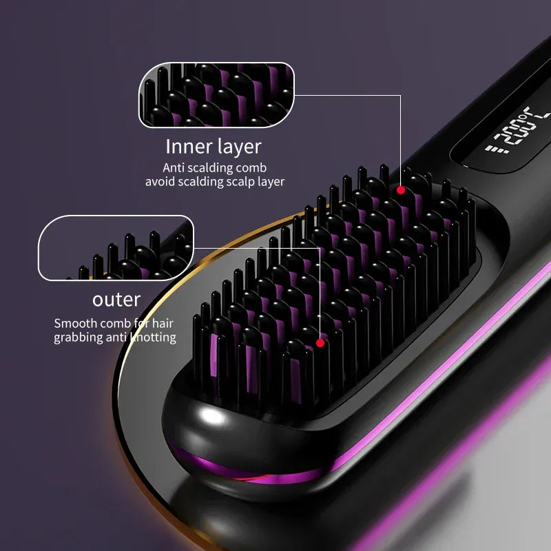 SilkNova Glissara Cordless Hair Straightener | Ceramic & Ionic Portable Hair Styler