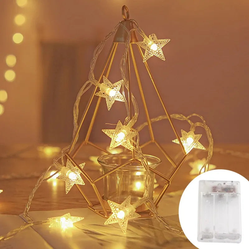 Star LED Fairy Lights - Warm white / 1.5M 10 LED