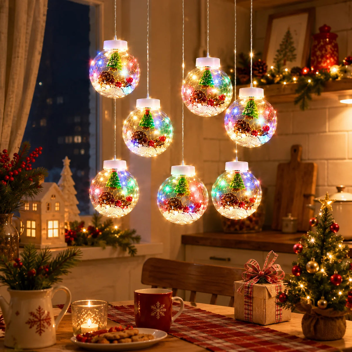 Bauble Curtain Lights