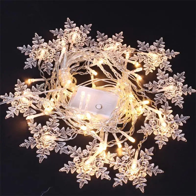 Snowflake Christmas Curtain Lights