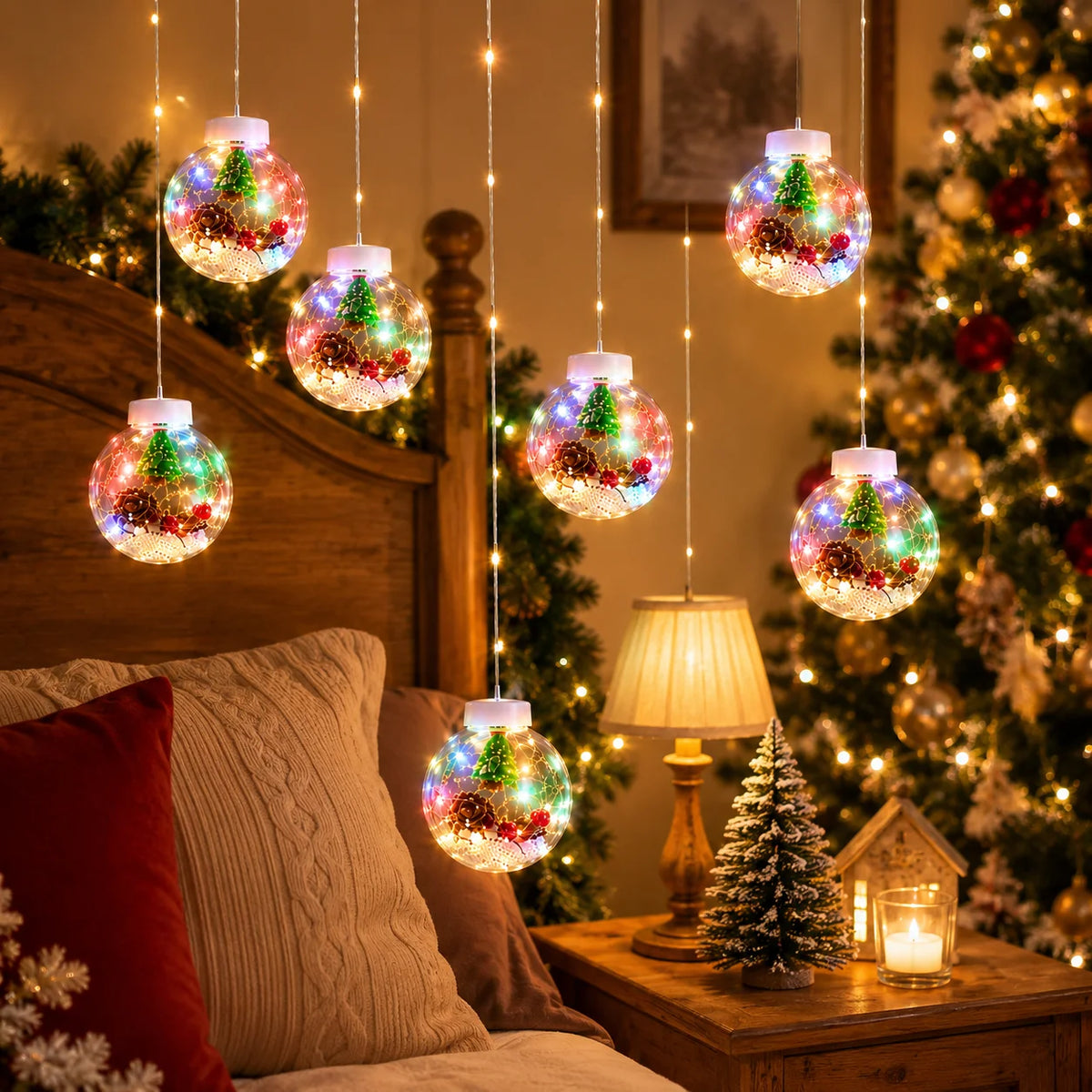 Bauble Curtain Lights