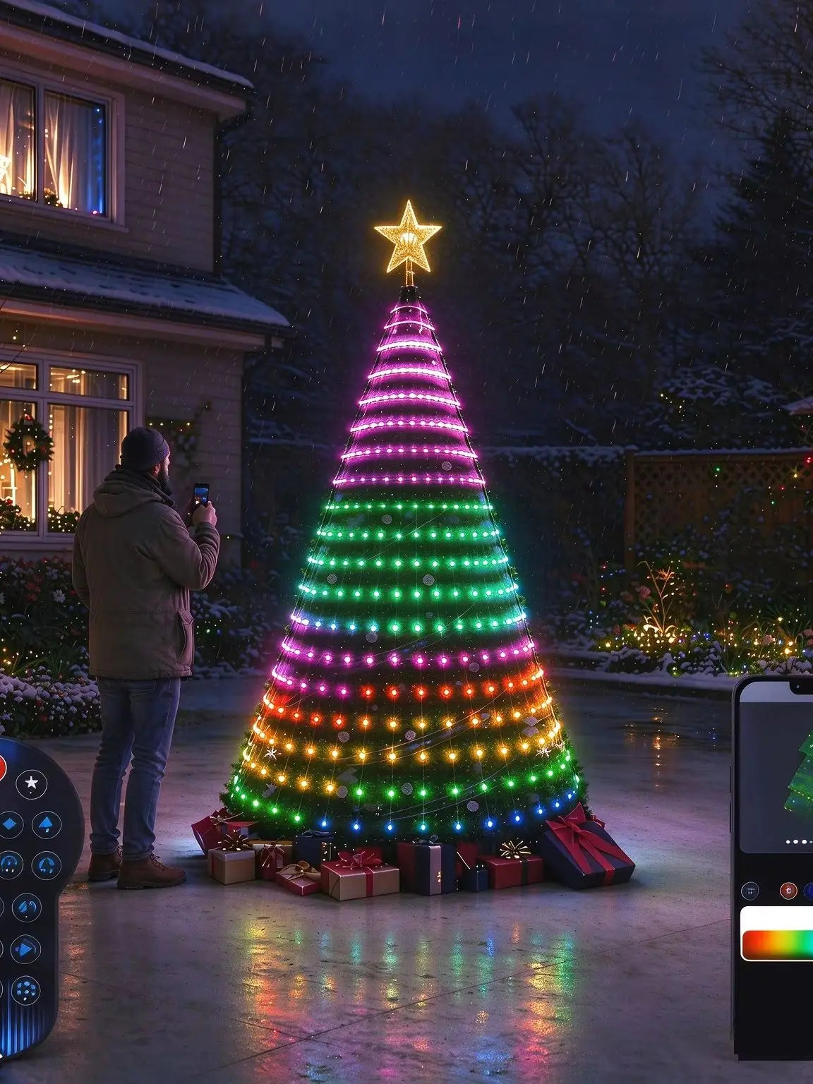 WiFi Smart Curtain Lights - Tree-Lights1.8m