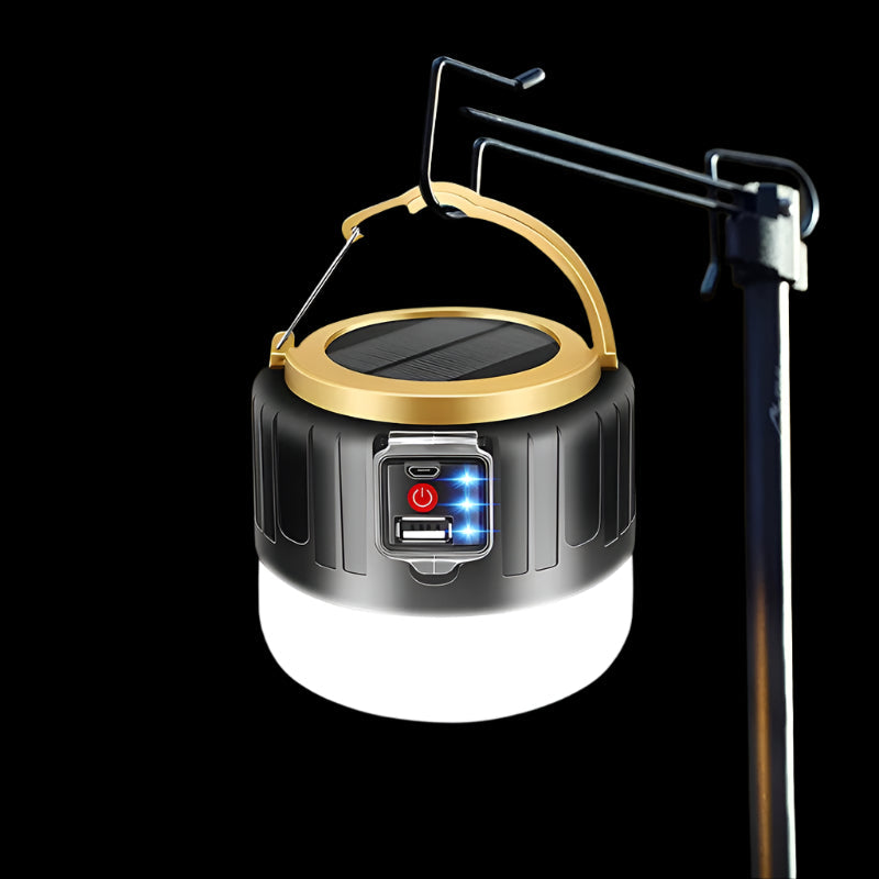 Solar Camping Lantern – Waterproof Rechargeable LED Tent Light