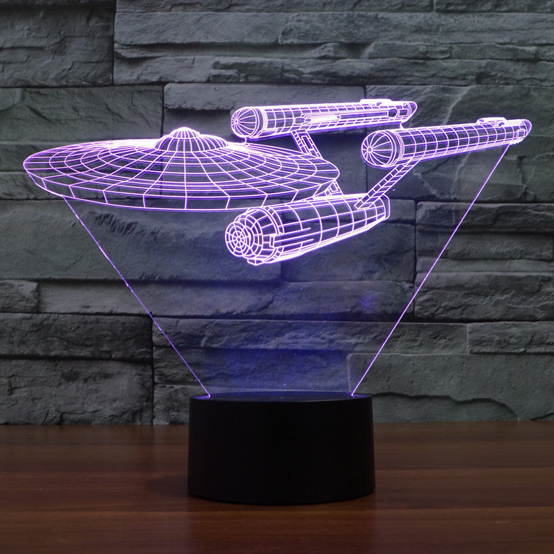 NovaVoyage 3D Spaceship Illusion Lamp