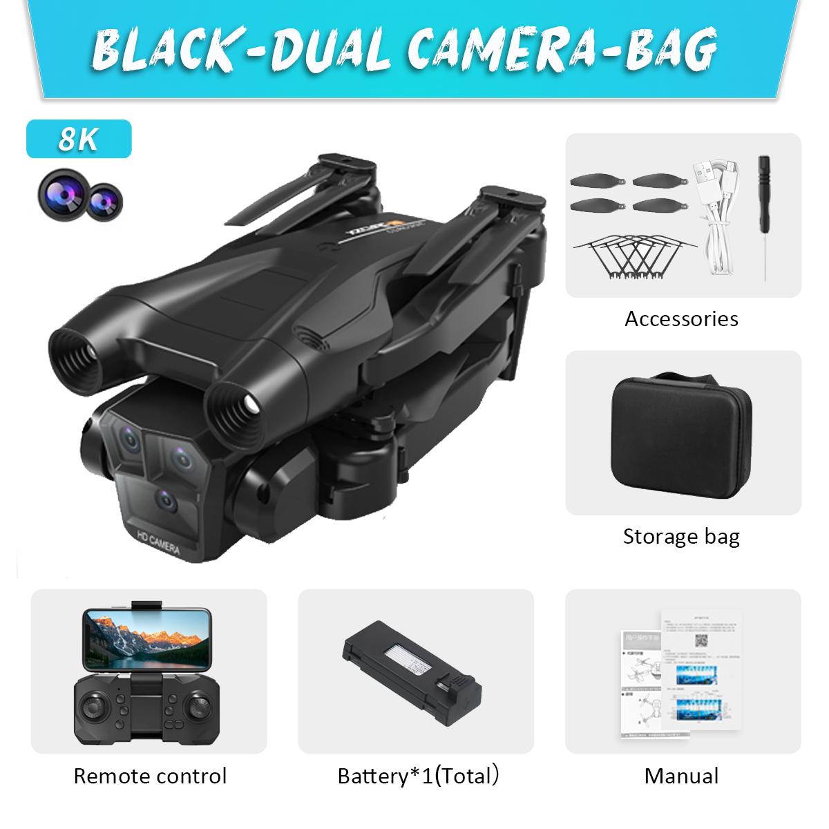 8K Foldable Drone with Triple HD Cameras