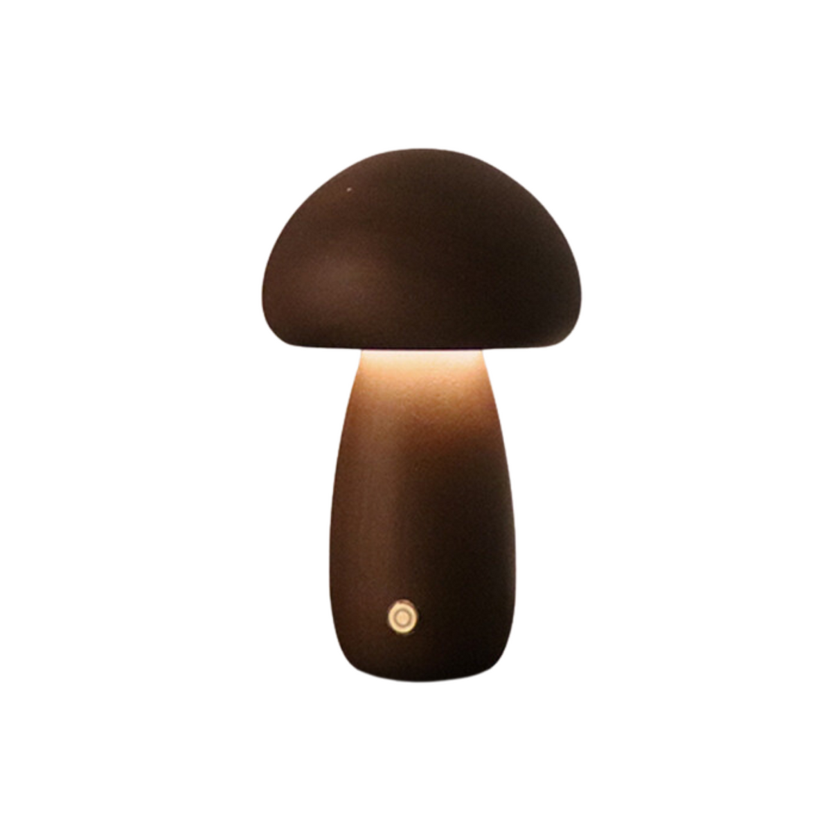 WoodMush Glow Table Lamp | Vintage Wooden Mushroom LED Light