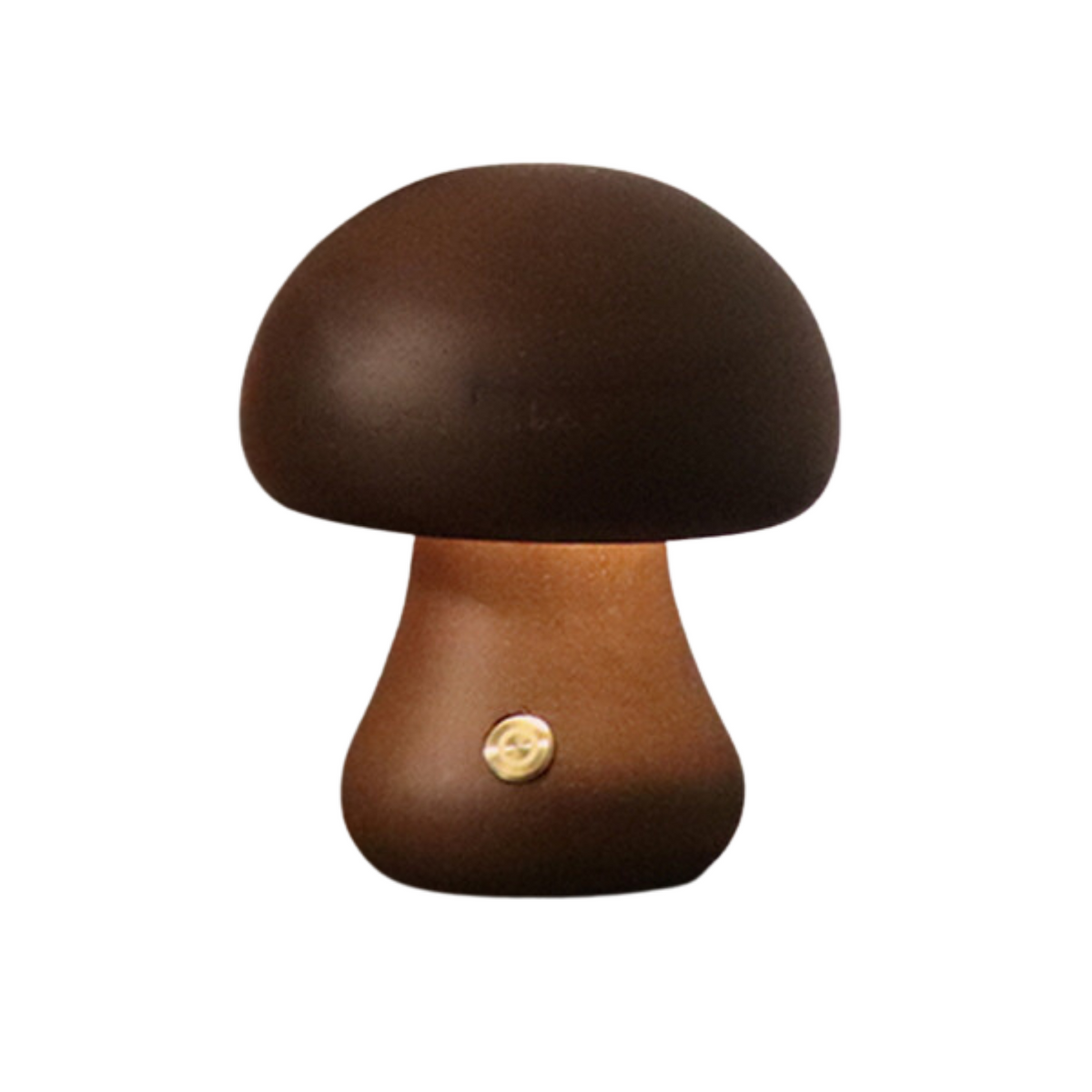 WoodMush Glow Table Lamp | Vintage Wooden Mushroom LED Light
