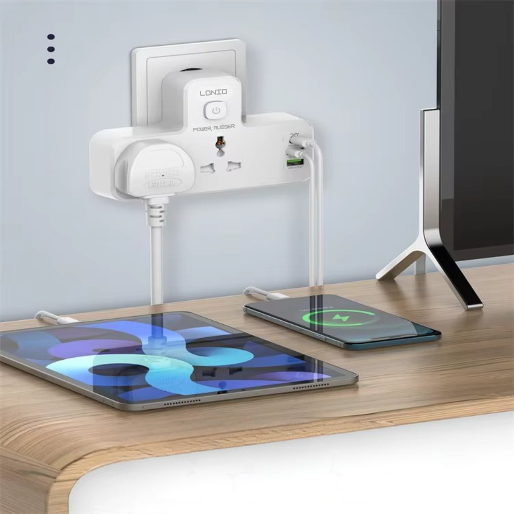 Extension Power Strip USB Charger with Night Light