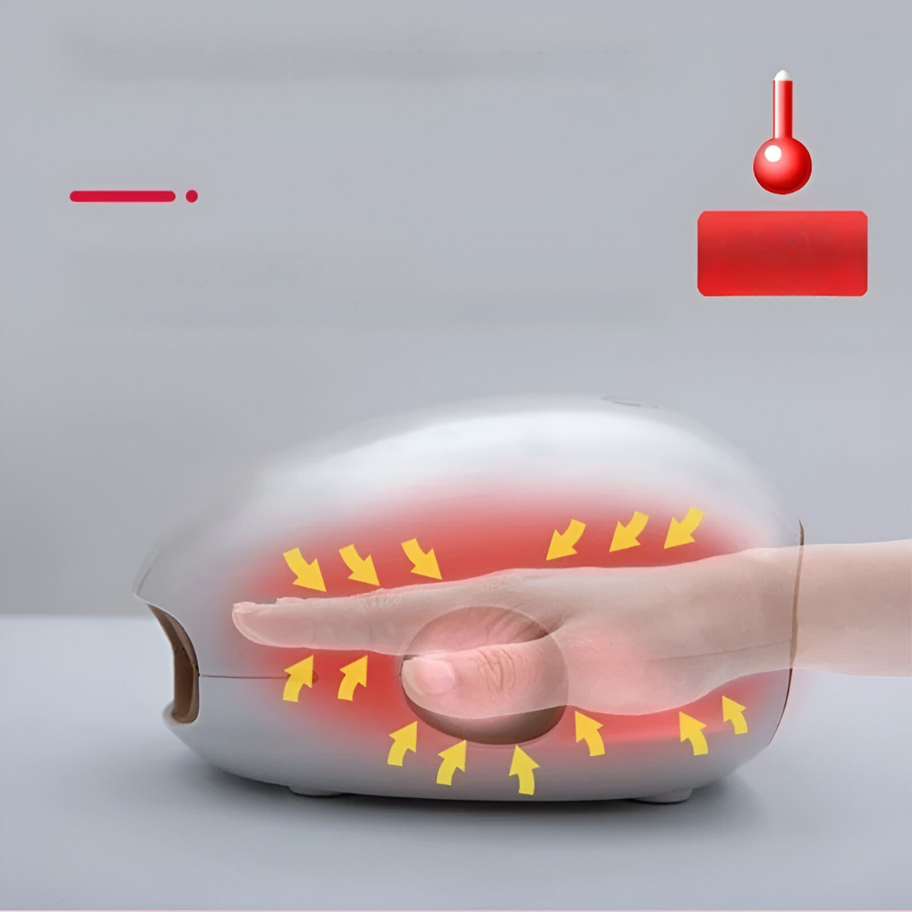 Electric Hand Massager with Heat Therapy and Compression