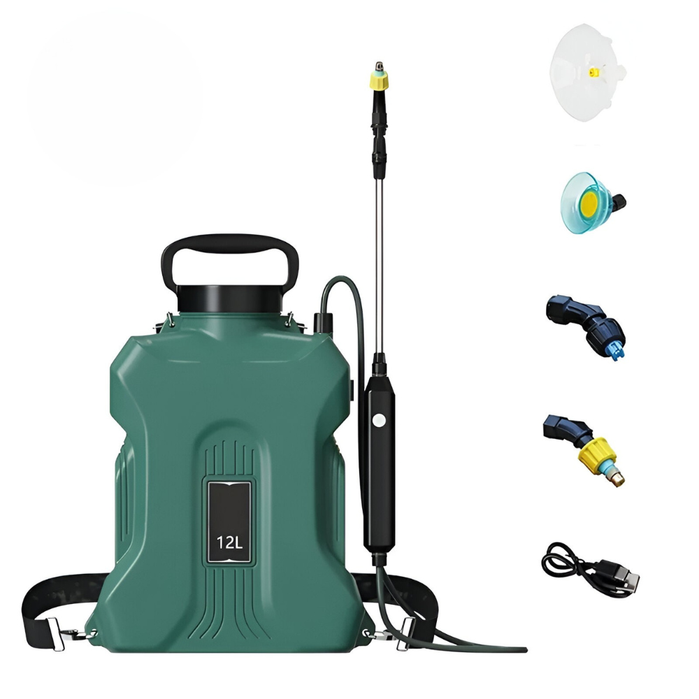 Electric Backpack Sprayer 12L High-Pressure Garden Pump