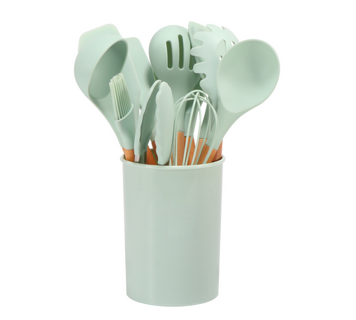 EcoSilk Silicone Utensil Set | 12-Piece Heat-Resistant Kitchen Tools