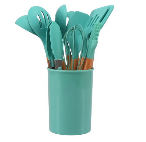 EcoSilk Silicone Utensil Set | 12-Piece Heat-Resistant Kitchen Tools