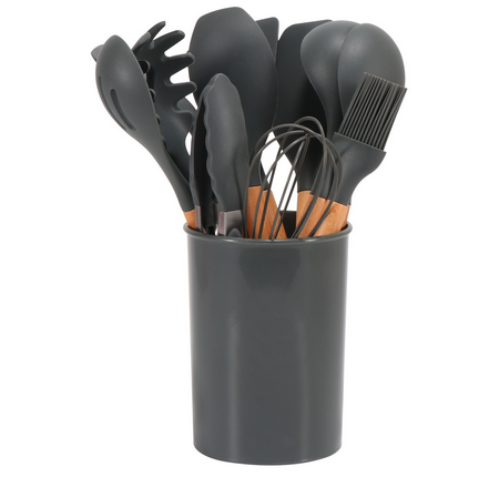 EcoSilk Silicone Utensil Set | 12-Piece Heat-Resistant Kitchen Tools