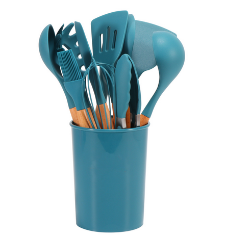 EcoSilk Silicone Utensil Set | 12-Piece Heat-Resistant Kitchen Tools