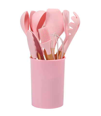 EcoSilk Silicone Utensil Set | 12-Piece Heat-Resistant Kitchen Tools