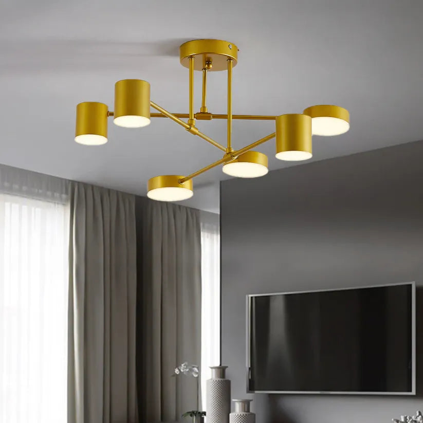 LumiAxis 6-Light Ceiling Light | Modern Adjustable Living Room Fixture
