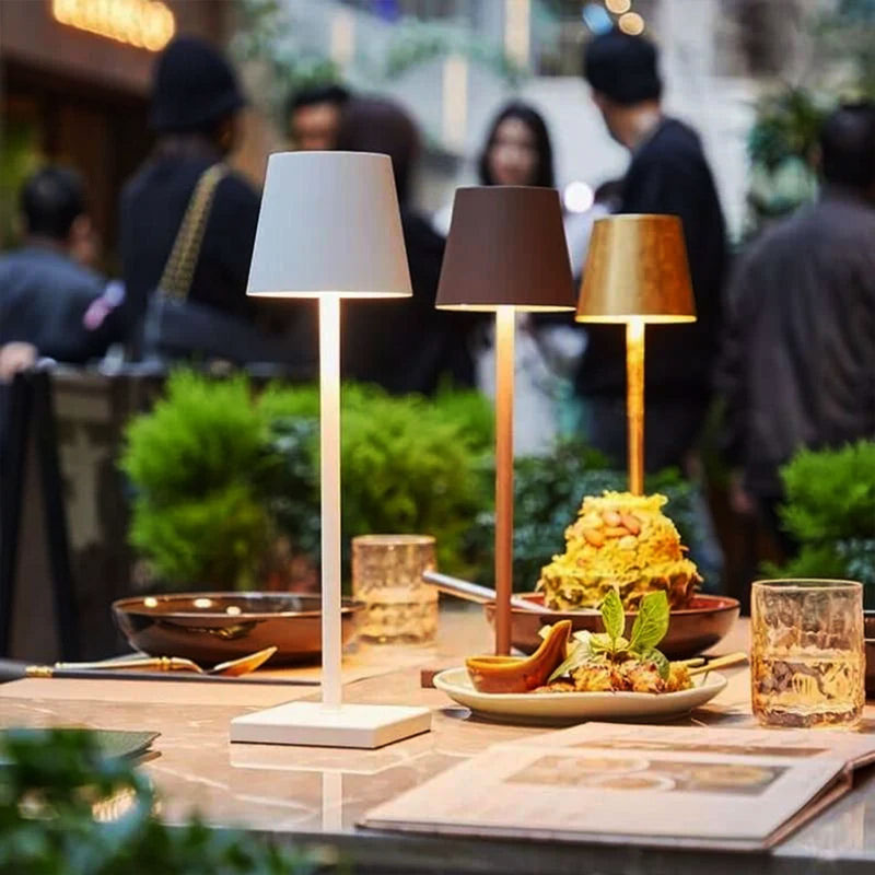 LumiTone Rechargeable LED Table Lamp | Wireless Touch Lamp with 10 Colour Modes