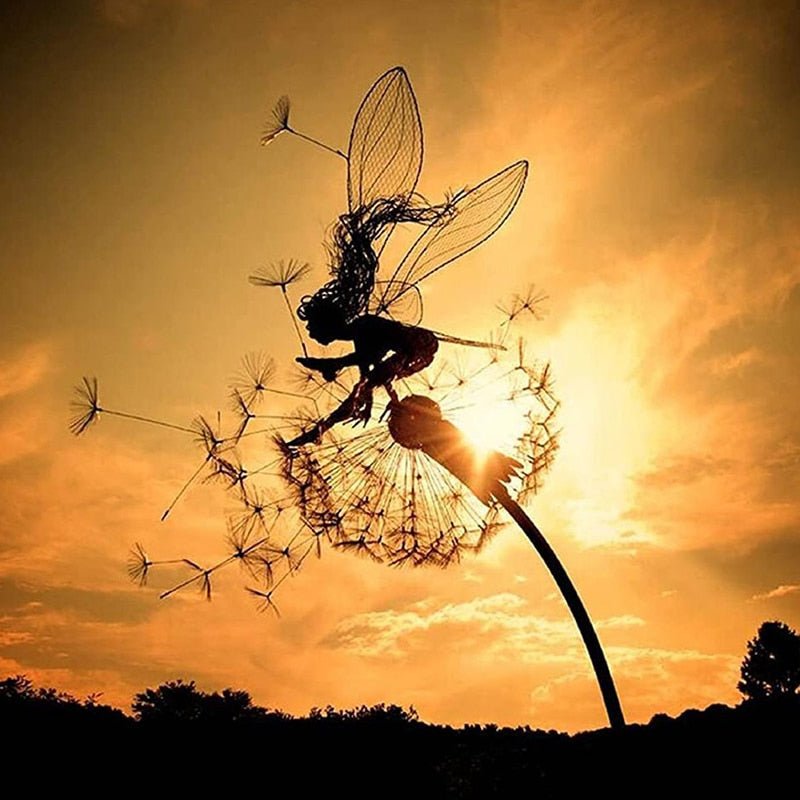 FairyTwirl Garden Fairy Statue | Metal Dancing Fairy Outdoor Decor