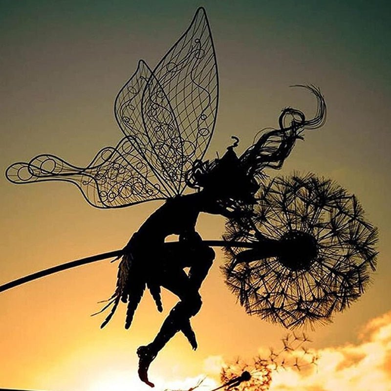 FairyTwirl Garden Fairy Statue | Metal Dancing Fairy Outdoor Decor