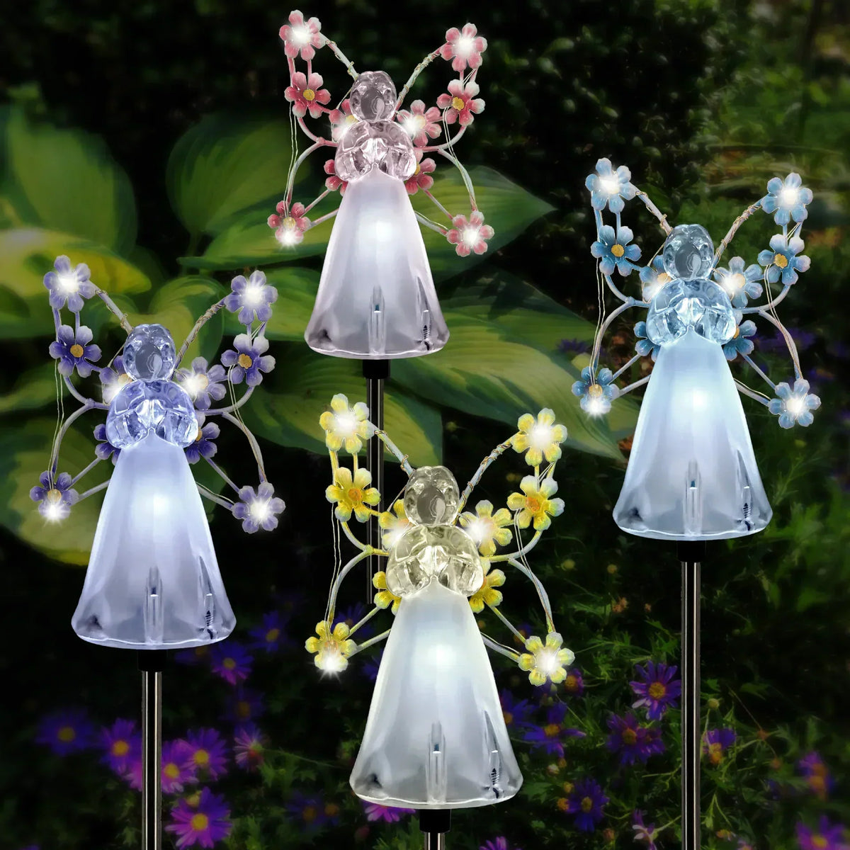 AngelGlow Solar Garden Light | LED Angel Outdoor Memorial Lamp