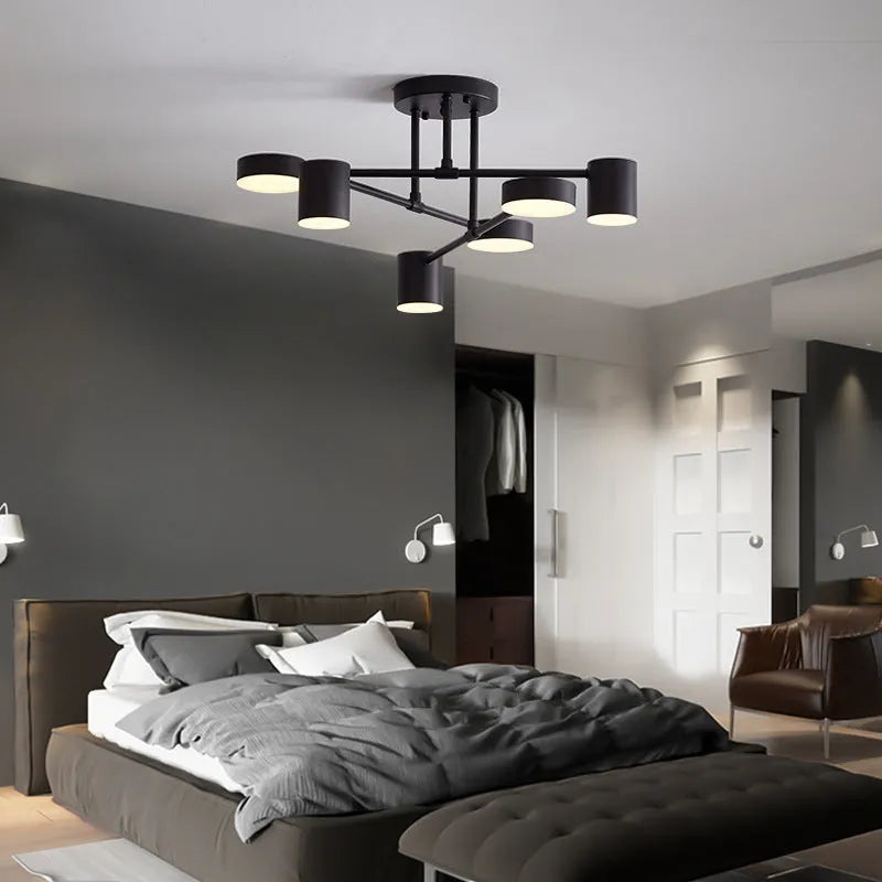 LumiAxis 6-Light Ceiling Light | Modern Adjustable Living Room Fixture