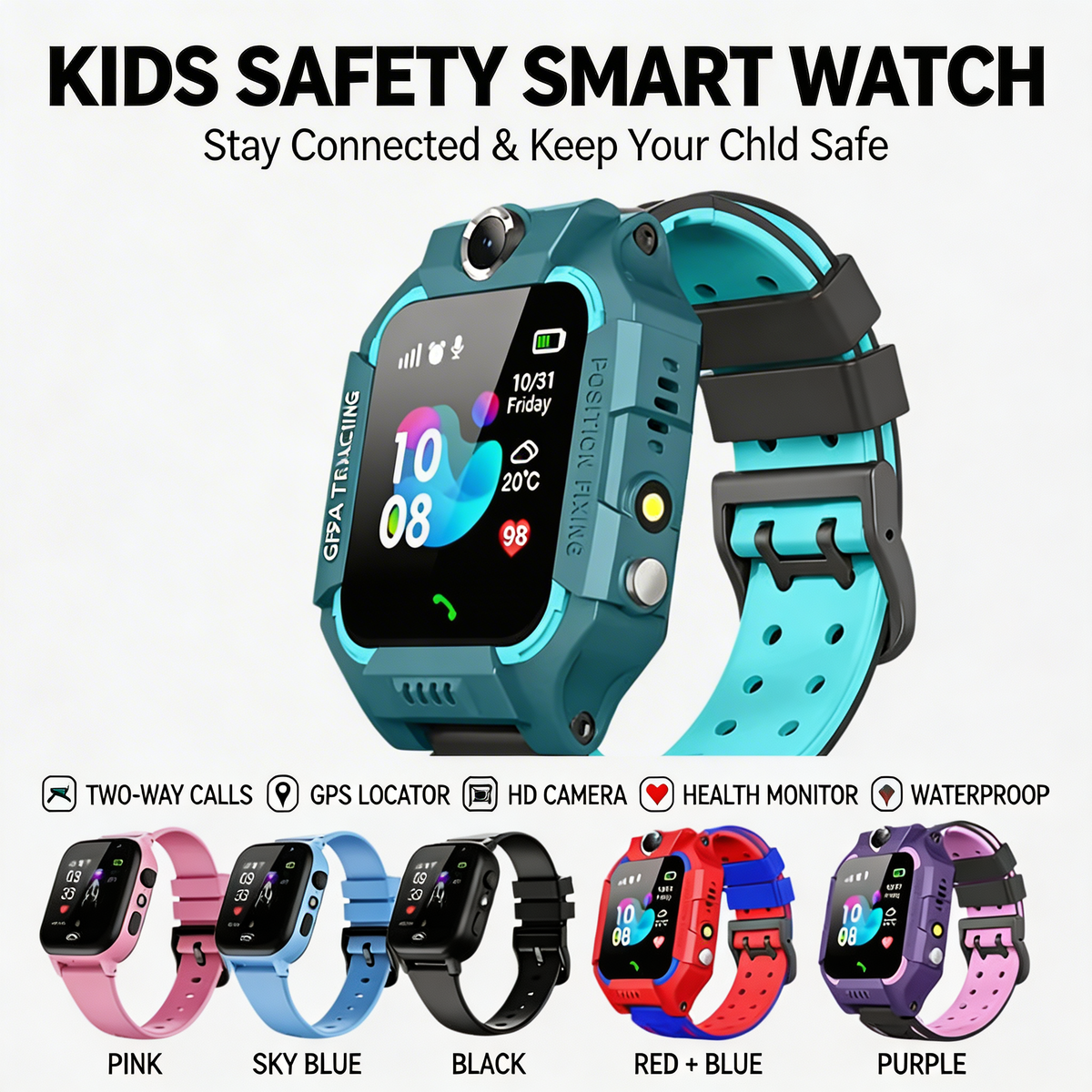 4G Kids Smart Watch GPS SOS Waterproof Phone
