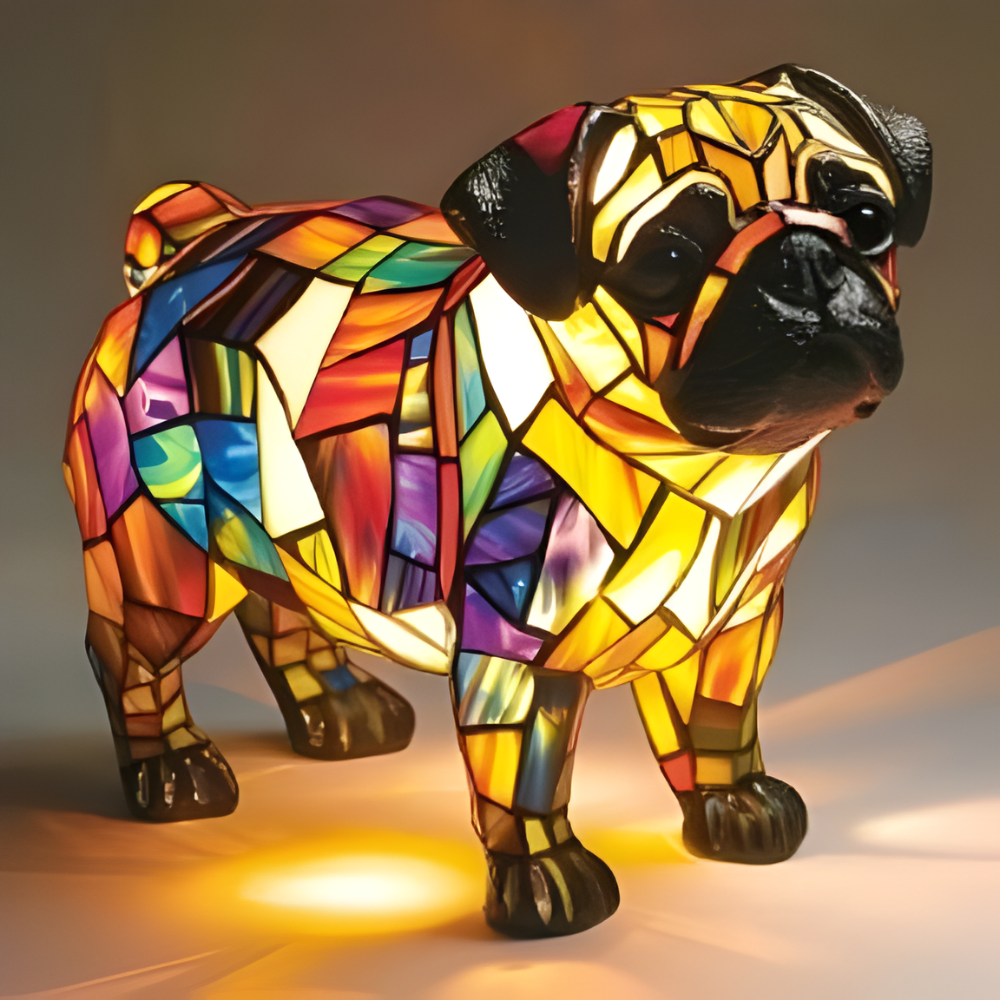 ArtLume Tiffany Animal Table Lamp | Handmade Glass Decorative Desk Light