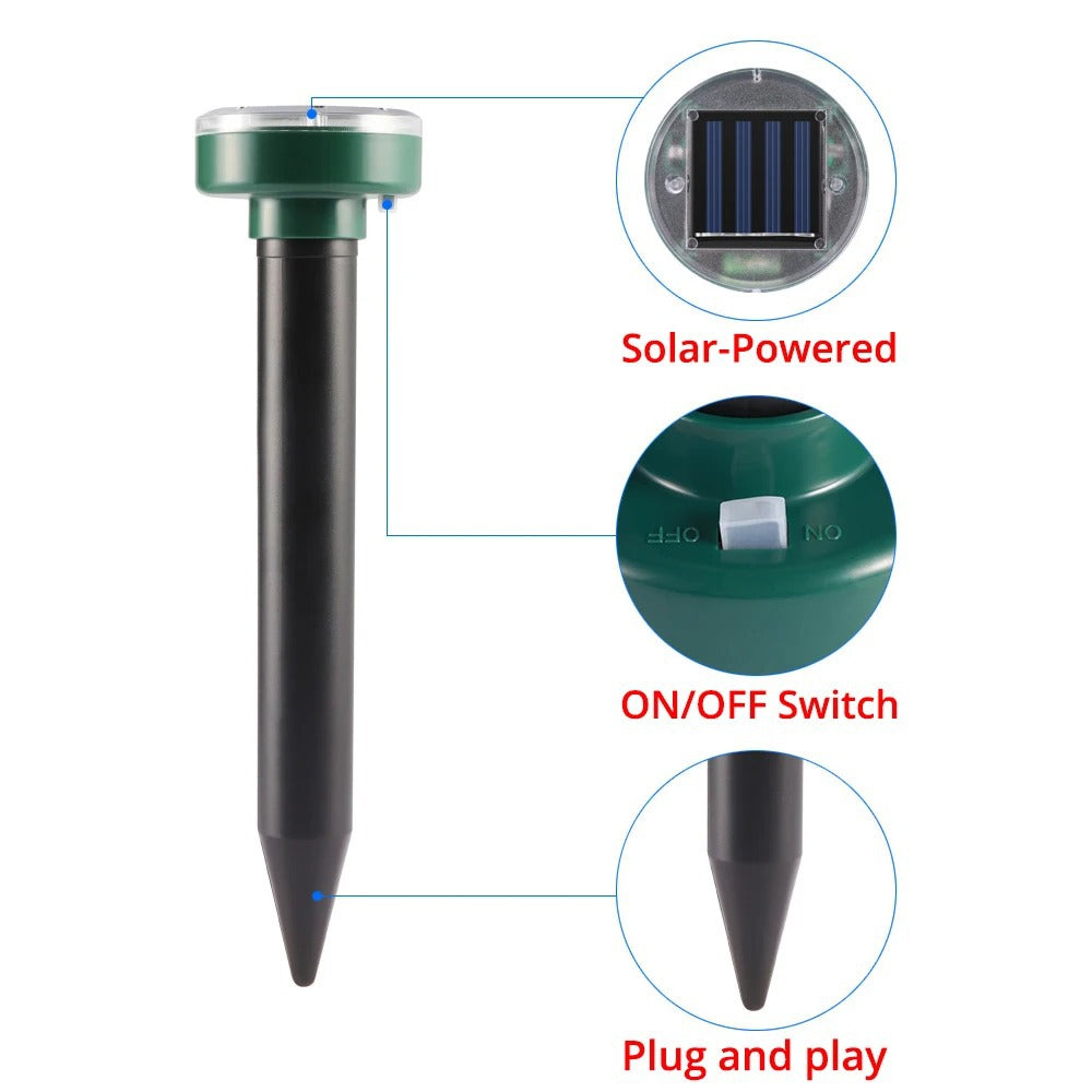 Solar Ultrasonic Pest Repeller – 4-Pack Eco-Friendly Outdoor Defense