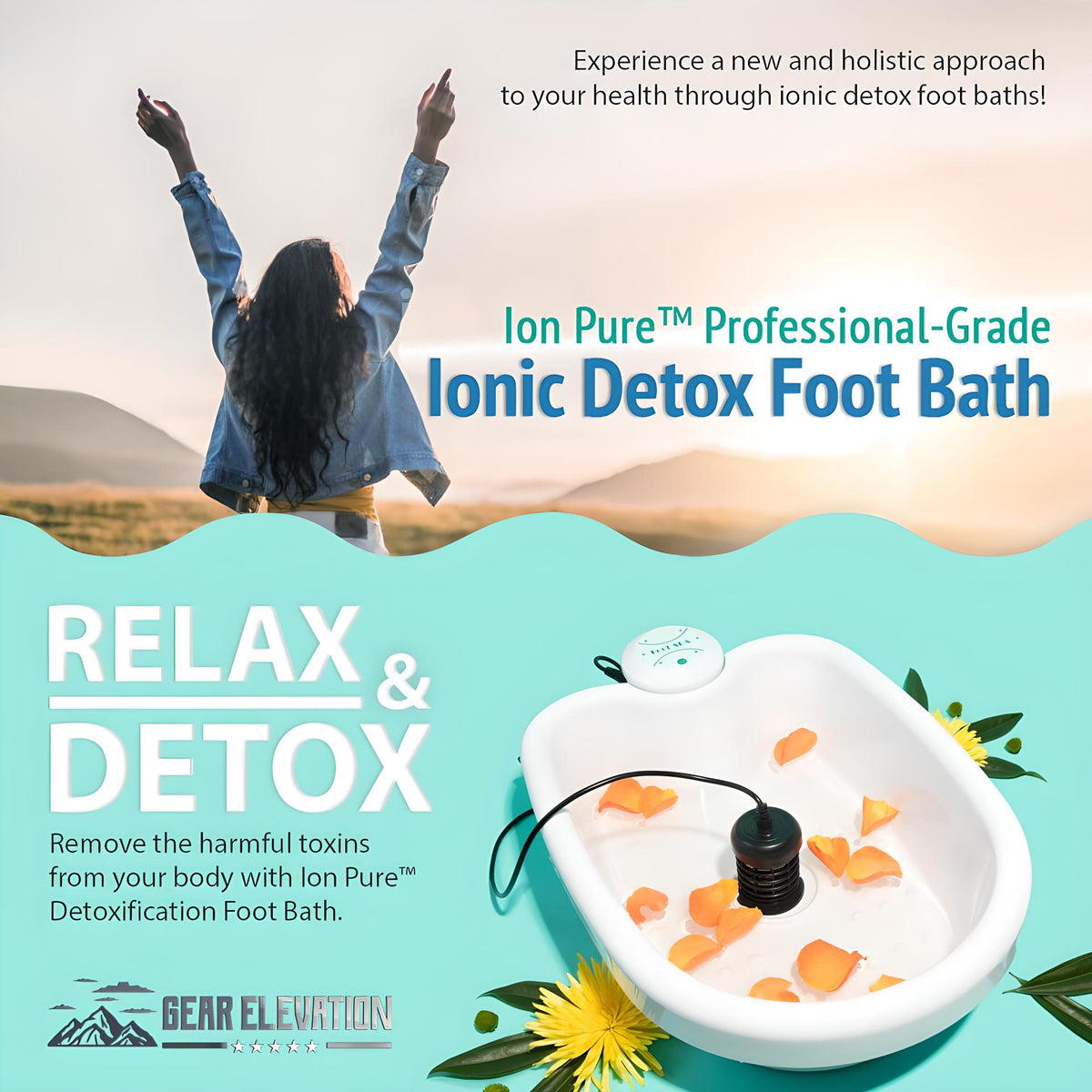 Ion Pure - Ionic Detox Foot Bath - Gear Elevation