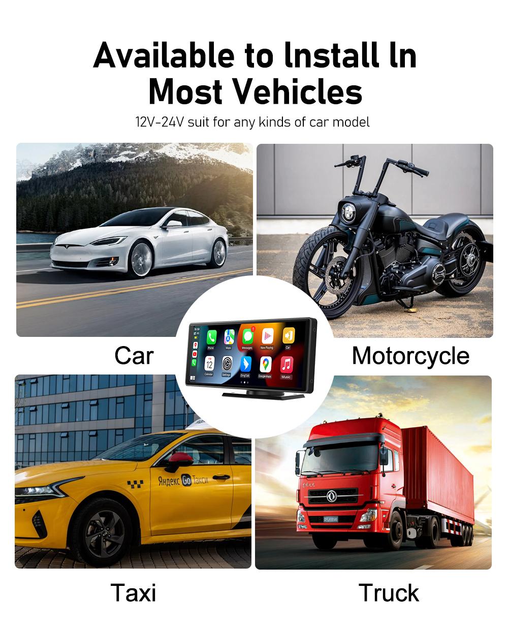 10.26" Car Multimedia Screen with CarPlay & Bluetooth