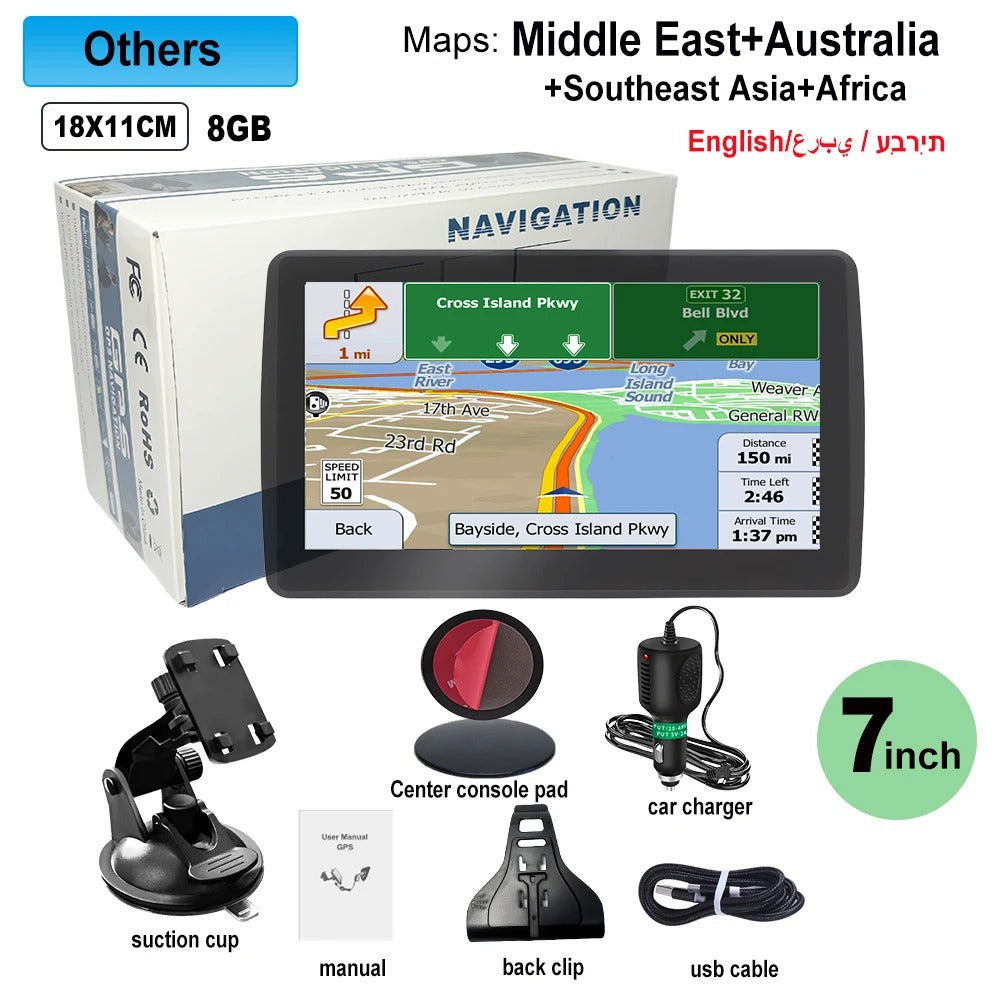 7-Inch Car & Truck GPS – SAT NAV with 2024 Europe Maps