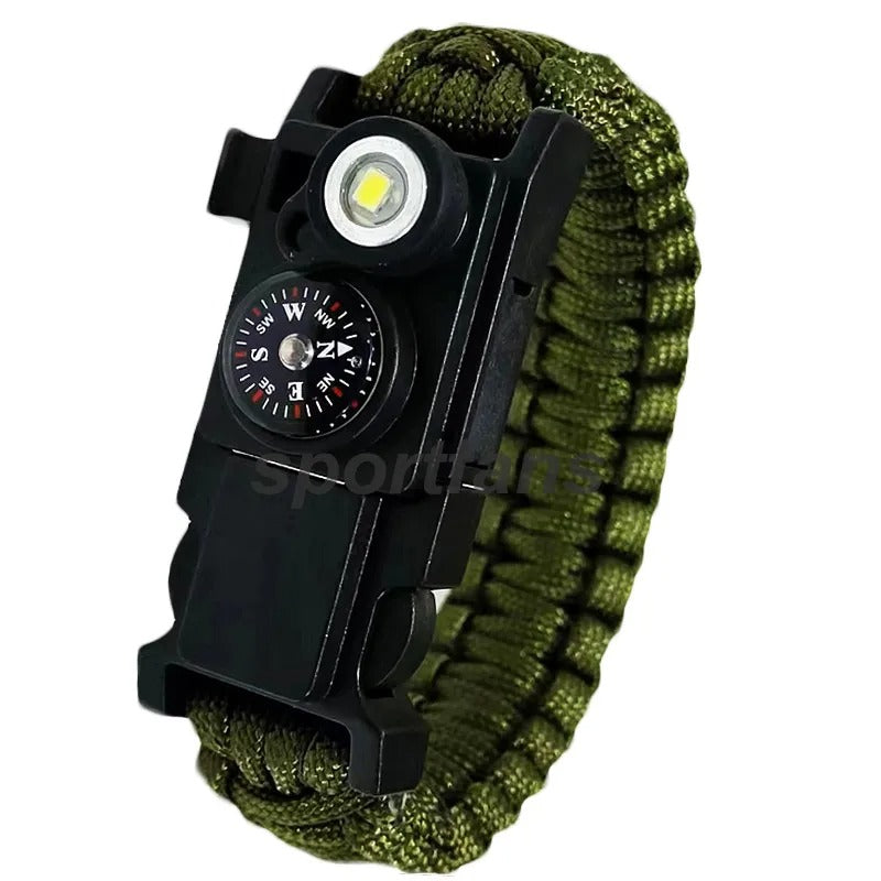 Waterproof Survival Paracord Bracelet with LED Light