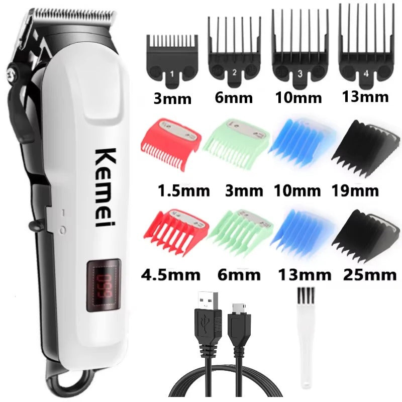 Electric Hair Clipper – Professional Wireless Rechargeable Trimmer