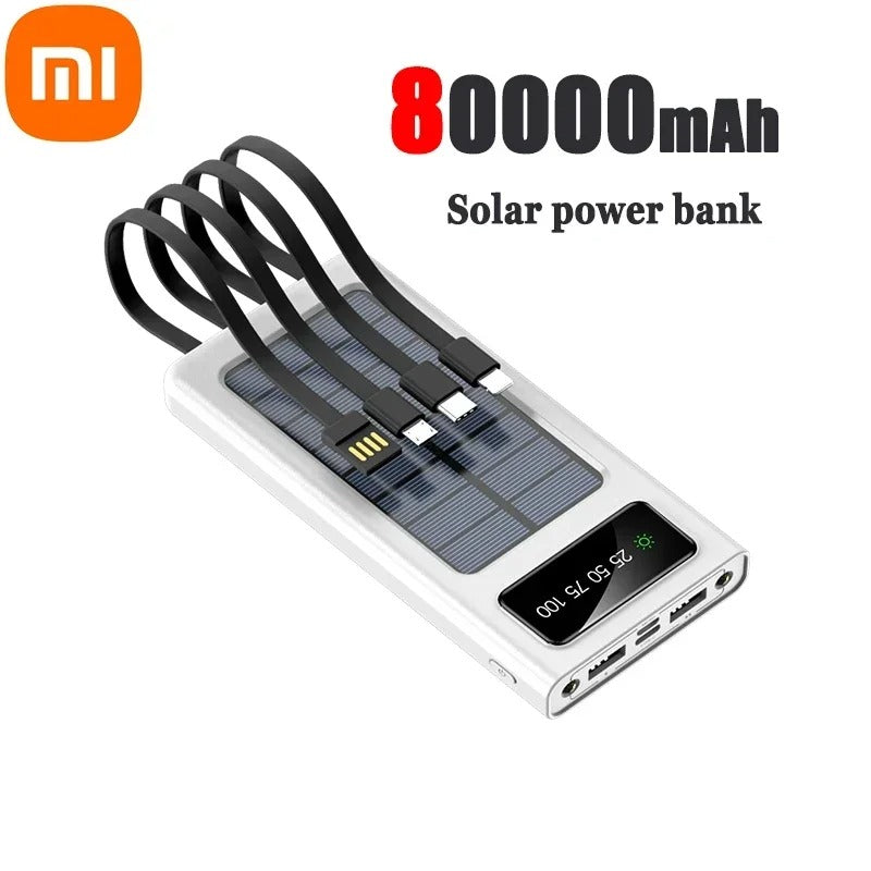 200000mAh Solar Power Bank – Fast Charging Portable Charger