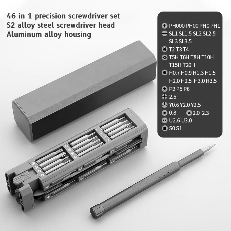 Precision Screwdriver Set – 46-in-1 Magnetic Repair Kit