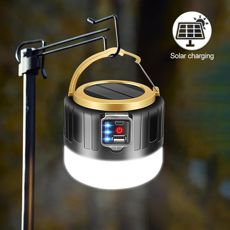 Solar Camping Lantern – Waterproof Rechargeable LED Tent Light