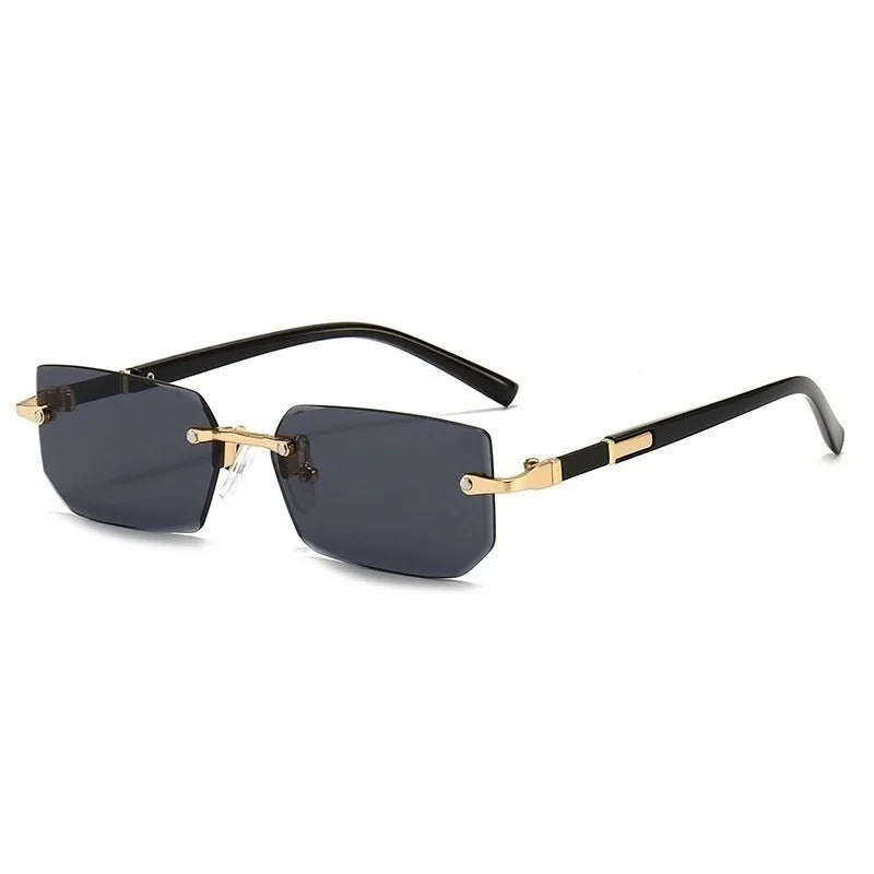 Rimless Retro Sunglasses UV400 for Men and Women