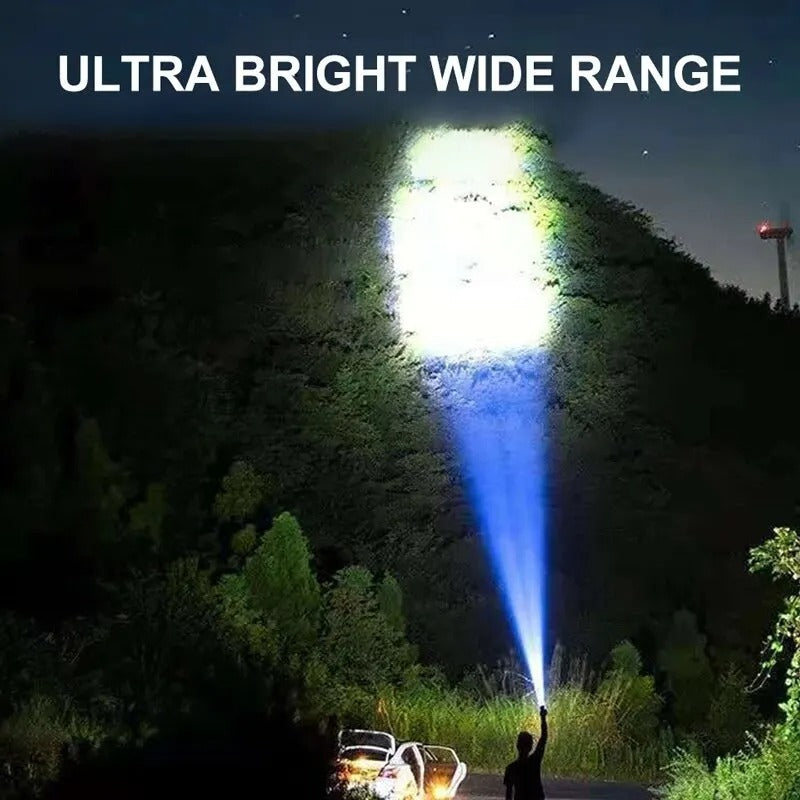 Rechargeable High-Power LED Camping Torch with COB Light