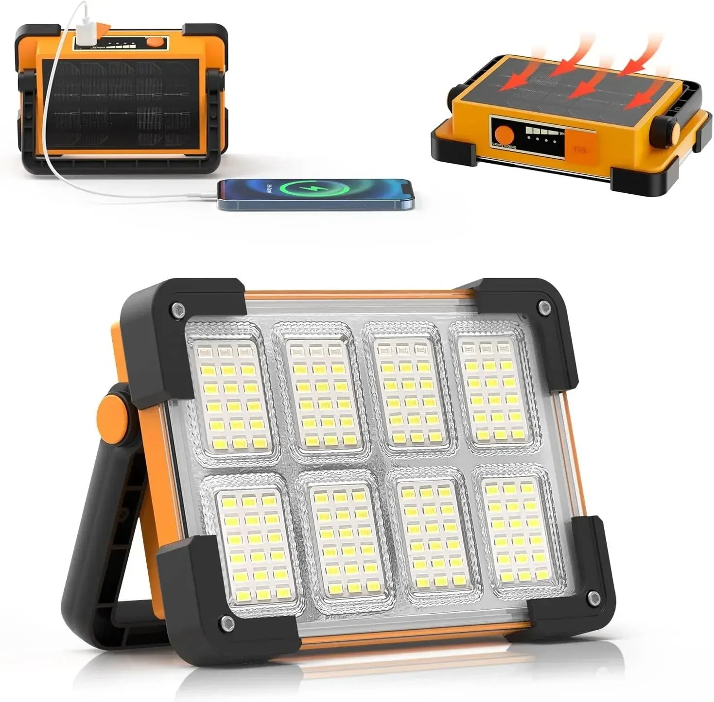New Rechargeable Solar Flood Light Outdoor Portable Led