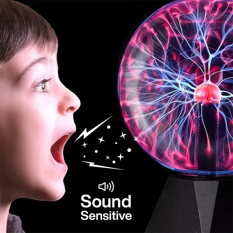 8 Inch Plasma Ball Sound Control LED Lamp