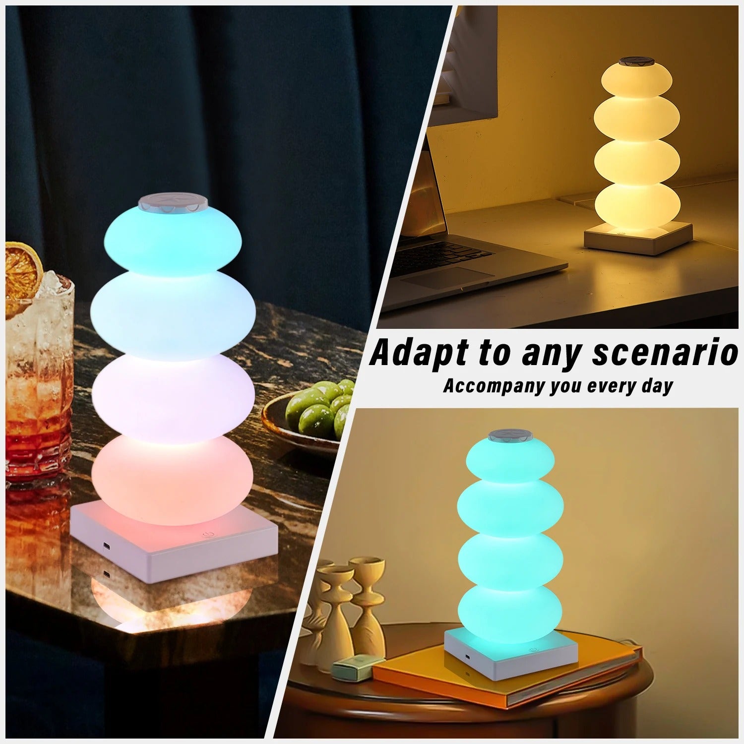 Stacked Rgb Table Lamp