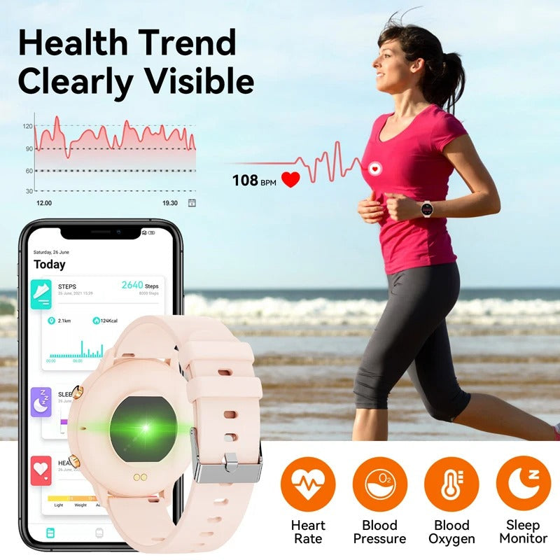 Lunessa Women’s Smartwatch Bluetooth Fitness Health Tracker