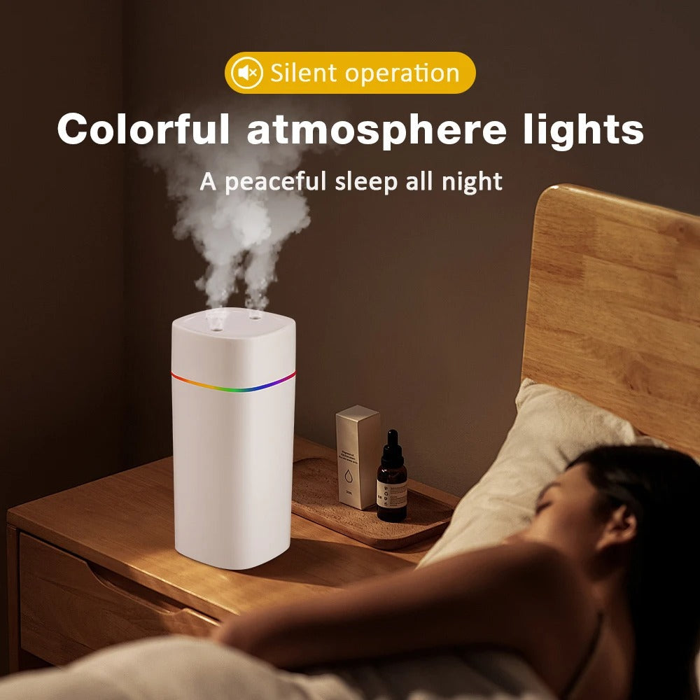 600ml USB Cool Mist Aroma Humidifier with LED