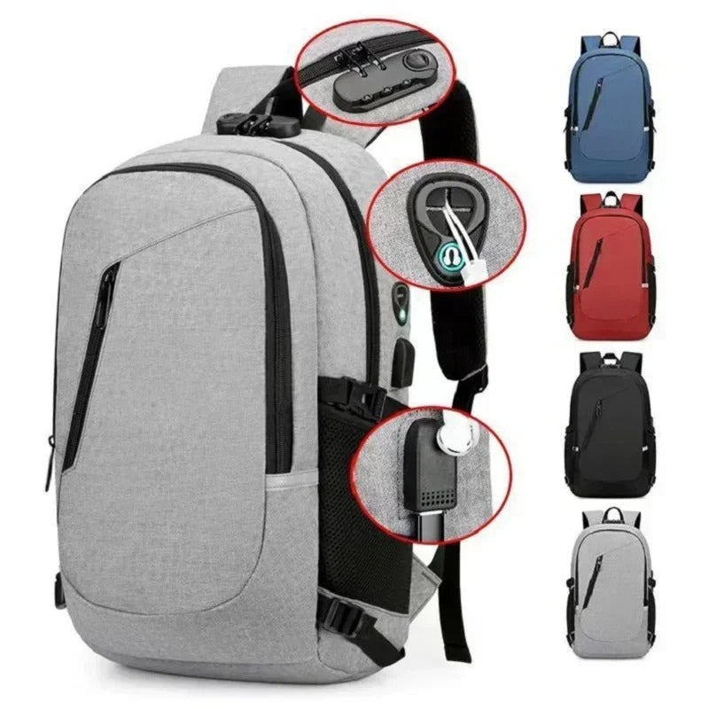 Anti-Theft Laptop Backpack with Password Lock – Waterproof Travel & Work Bag