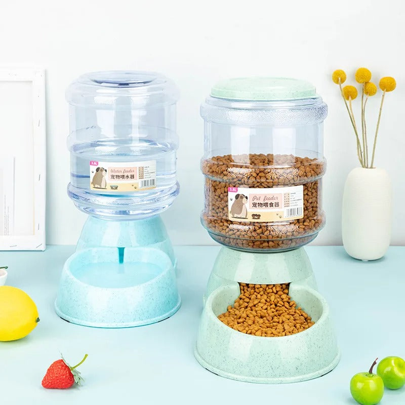 Large Capacity Pet Feeder & Water Dispenser for Cats and Dogs