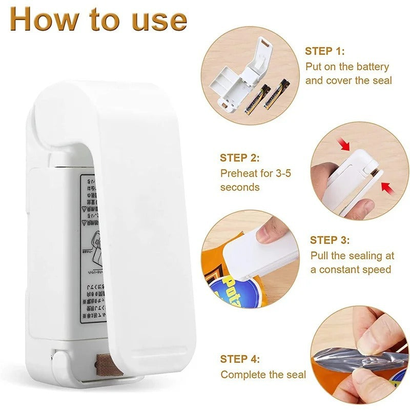 Portable Mini Heat Sealer Machine – Thermal Plastic Bag Sealing Tool