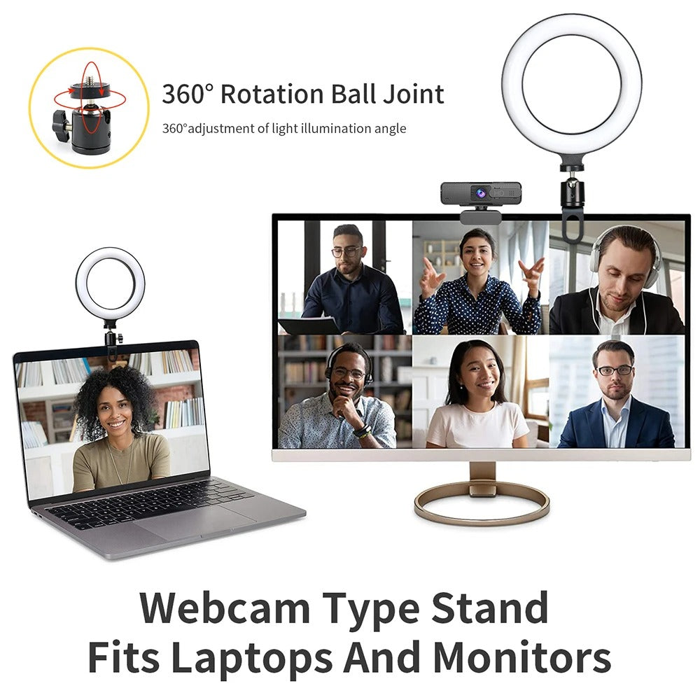 6.3-Inch LED Ring Light for Streaming & Selfies