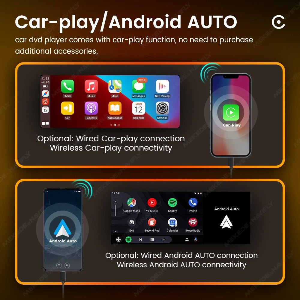 Car Stereo – CarPlay & Android Auto 1Din MP5 Player