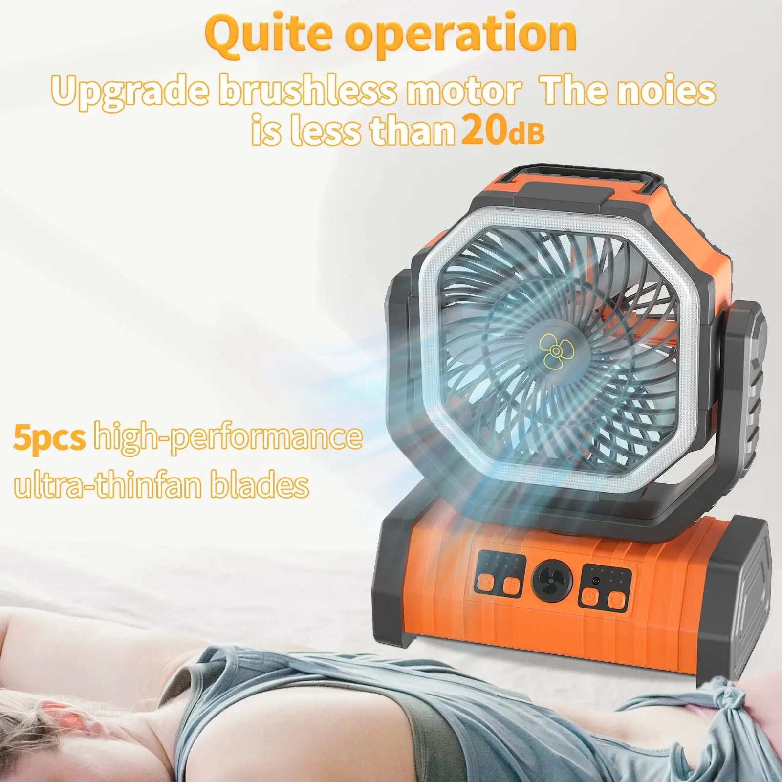 Portable Usb Rechargeable Camping Fan